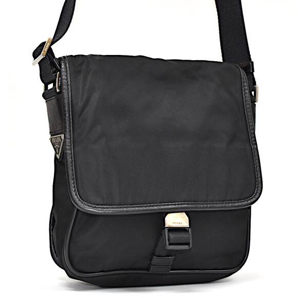 Prada Handbags - Prada Shoulder Bag Triangle Logo Plate Black